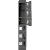 Assembled Lockerettes Clean Line™ Perforated Economy Lockers FJ655 | Ontario Packaging