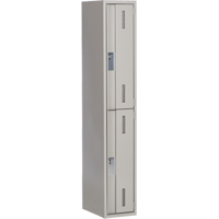 Concorde Heavy-Duty Lockers, 2 -tier, 12" x 18" x 72", Steel, Grey, Welded (Assembled) Ontario Packaging