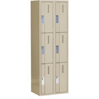 Casiers robustes Concorde, 3 niveaux, Bloc de 2, 24" x 18" x 72", Acier, Beige, Soud&eacute; (assembl&eacute;) Ontario Packaging