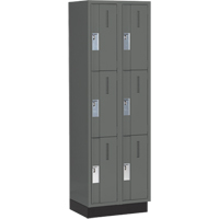 Casiers robustes Concorde, 3 niveaux, Bloc de 2, 24" x 18" x 76", Acier, Charbon, Soud&eacute; (assembl&eacute;) Ontario Packaging
