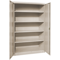 Armoires de rangement Hi-Boy profondes, Acier, 4 Tablettes, 72" h x 36" la x 24" P, Beige Ontario Packaging