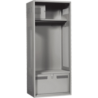 Gear Locker, Steel, 24" W x 24" D x 72" H, Grey FJ898 | Ontario Packaging