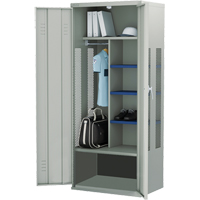 Gear Locker, Steel, 36" W x 24" D x 72" H, Grey Ontario Packaging