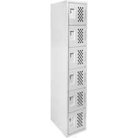 Clean Line Lockerettes, 6 -tier, 18" x 72" x 12", Steel Ontario Packaging