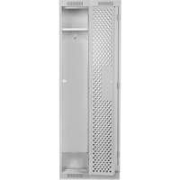 Clean Line Lockers, Bank of 2, 24" x 12" x 76", Steel, Grey, Rivet (Assembled), Perforated Ontario Packaging