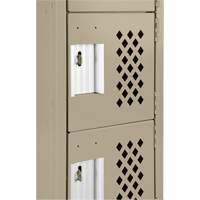 Assembled Lockerettes Clean Line Perforated Economy Lockers, 6 -tier, 18" x 72" x 12", Steel Ontario Packaging