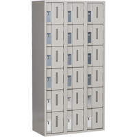 Concorde Heavy-Duty Lockers, 6 -tier, Bank of 3, 36" x 18" x 72", Steel, Grey, Welded (Assembled) Ontario Packaging
