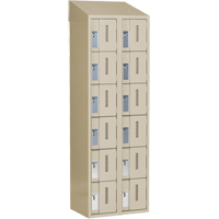 Casiers robustes Concorde, 6 niveaux, Bloc de 2, 24" x 18" x 78", Acier, Beige, Soud&eacute; (assembl&eacute;) Ontario Packaging