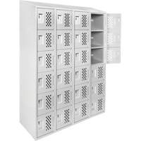 Assembled Clean Line™ Perforated Economy Lockers FL355 | Ontario Packaging