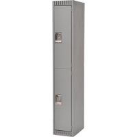 Lockers, 2 -tier, 12" x 18" x 72", Steel, Grey, Knocked Down Ontario Packaging