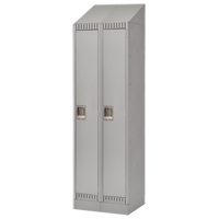 Lockers, Bank of 2, 24" x 18" x 86", Steel, Grey, Knocked Down Ontario Packaging