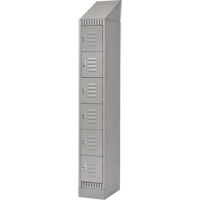 Lockers, 6 -tier, 12" x 18" x 86", Steel, Grey, Knocked Down Ontario Packaging