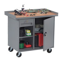 Mobile Workbench Cabinet, Laminate Surface FL652 | Ontario Packaging