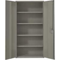 Armoire de rangement Hi-Boy, Acier, 4 Tablettes, 72" h x 36" la x 18" P, Gris Ontario Packaging