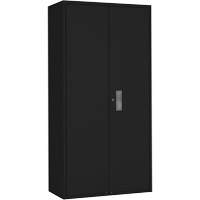 Armoire de rangement Hi-Boy, Acier, 4 Tablettes, 72" h x 36" la x 18" P, Noir Ontario Packaging