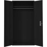 Wardrobe Storage Cabinet, Steel, 36" W x 18" D x 72" H, Black FL790 | Ontario Packaging