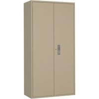 Armoire de rangements combin&eacute;s, Acier, 6 Tablettes, 72" h x 36" la x 18" P, Beige Ontario Packaging