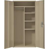 Armoire de rangements combin&eacute;s, Acier, 6 Tablettes, 72" h x 36" la x 18" P, Beige Ontario Packaging