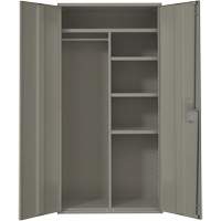 Armoire de rangements combin&eacute;s, Acier, 6 Tablettes, 72" h x 36" la x 18" P, Gris Ontario Packaging