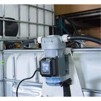 Pompe de transfert de fluide d'&eacute;chappement diesel (DEF) 115 V CA avec support pour cuve GRV et pistolet Ontario Packaging