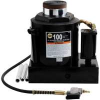 Air Actuated Bottle Jack, 100 Ton(s), Air Hydraulic/Manual Hydraulic, 17-22/25" Raised Height Ontario Packaging