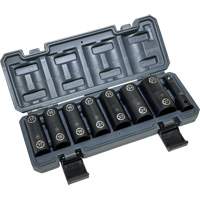 Double-Ended Hex & Twist Socket Set with Case, 8 Pieces, 1/2" Drive Size Ontario Packaging