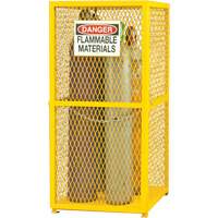 Gas Cylinder Storage Cabinet, 9 Cylinder Capacity, 30" W x 30" D x 71-3/4" H, Yellow FM011 | Ontario Packaging