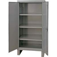 Armoire tr&egrave;s robuste, Acier, 3 Tablettes, 66" h x 36" la x 24" P, Gris Ontario Packaging
