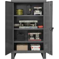 Armoire tr&egrave;s robuste, Acier, 3 Tablettes, 66" h x 60" la x 24" P, Gris Ontario Packaging