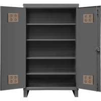 Armoire ext&eacute;rieure robuste, Acier, 4 Tablettes, 78" h x 60" la x 24" P, Gris Ontario Packaging