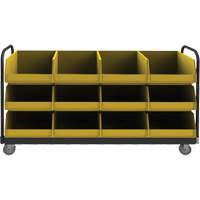 Mobile Tub Rack, Double-sided, 12 bins, 78" W x 18" D x 47" H FM026 | Ontario Packaging