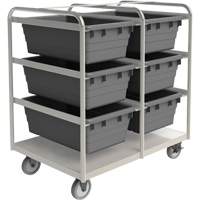 Mobile Tub Rack, Double-sided, 6 bins, 26" W x 36" D x 42" H Ontario Packaging