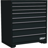 Modular Drawer Cabinet, 8 Drawers, 36" W x 28" D x 40" H, Black Ontario Packaging