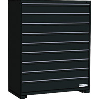 Modular Drawer Cabinet, 9 Drawers, 60" W x 24" D x 60" H, Black Ontario Packaging