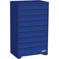 Modular Drawer Cabinet, 9 Drawers, 36" W x 24" D x 60" H, Blue Ontario Packaging