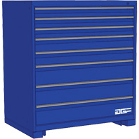 Modular Drawer Cabinet, 8 Drawers, 24" W x 24" D x 40" H, Blue Ontario Packaging