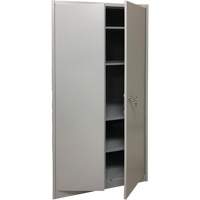 Armoire de rangement, Acier, 4 Tablettes, 78" h x 36" la x 24" P, Gris Ontario Packaging