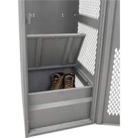 Gear Locker with Door, Steel, 24" W x 18" D x 72" H, Grey FN467 | Ontario Packaging