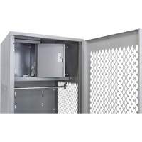 Gear Locker with Door, Steel, 24" W x 18" D x 72" H, Grey FN467 | Ontario Packaging