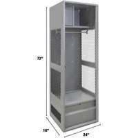 Casier pour &eacute;quipement, Acier, 24" la x 18" p x 72" h, Gris Ontario Packaging