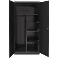 Armoire de rangement combin&eacute;e, 36" la x 18" p x 72" h, Noir Ontario Packaging