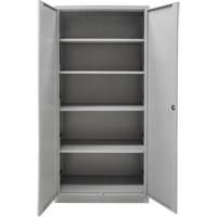 Armoires de rangement Hi-Boy, Acier, 4 Tablettes, 72" h x 36" la x 18" P, Gris Ontario Packaging