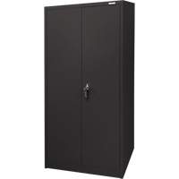 Armoire d'entreposage, Acier, 4 Tablettes, 66" h x 30" la x 15" P, Noir Ontario Packaging