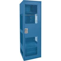 Gear Locker with Door, Steel, 24" W x 18" D x 72" H, Dark Blue Ontario Packaging
