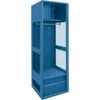Gear Locker, Steel, 24" W x 18" D x 72" H, Dark Blue Ontario Packaging