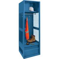 Gear Locker, Steel, 24" W x 18" D x 72" H, Dark Blue Ontario Packaging