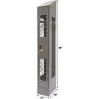 Vented Lockers, 12" x 18" x 88", Steel, Grey, Knocked Down, Perforated Ontario Packaging