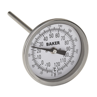 Bi-Metal Thermometers, Contact, Analogue, 0-250°F (-20-120°C) IA266 | Ontario Packaging