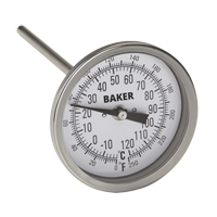 Bi-Metal Thermometers, Contact, Analogue, 0-250°F (-20-120°C) IA268 | Ontario Packaging