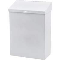 R&eacute;cipient en m&eacute;tal pour les produits menstruels Health Gards Ontario Packaging